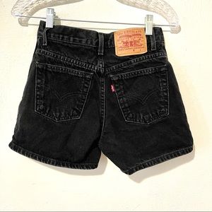 Levi Strauss Black Denim Shorts